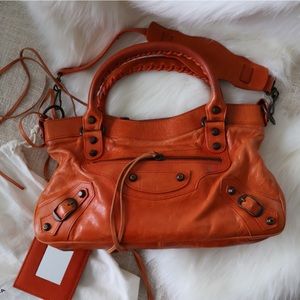 Balenciaga city small in orange